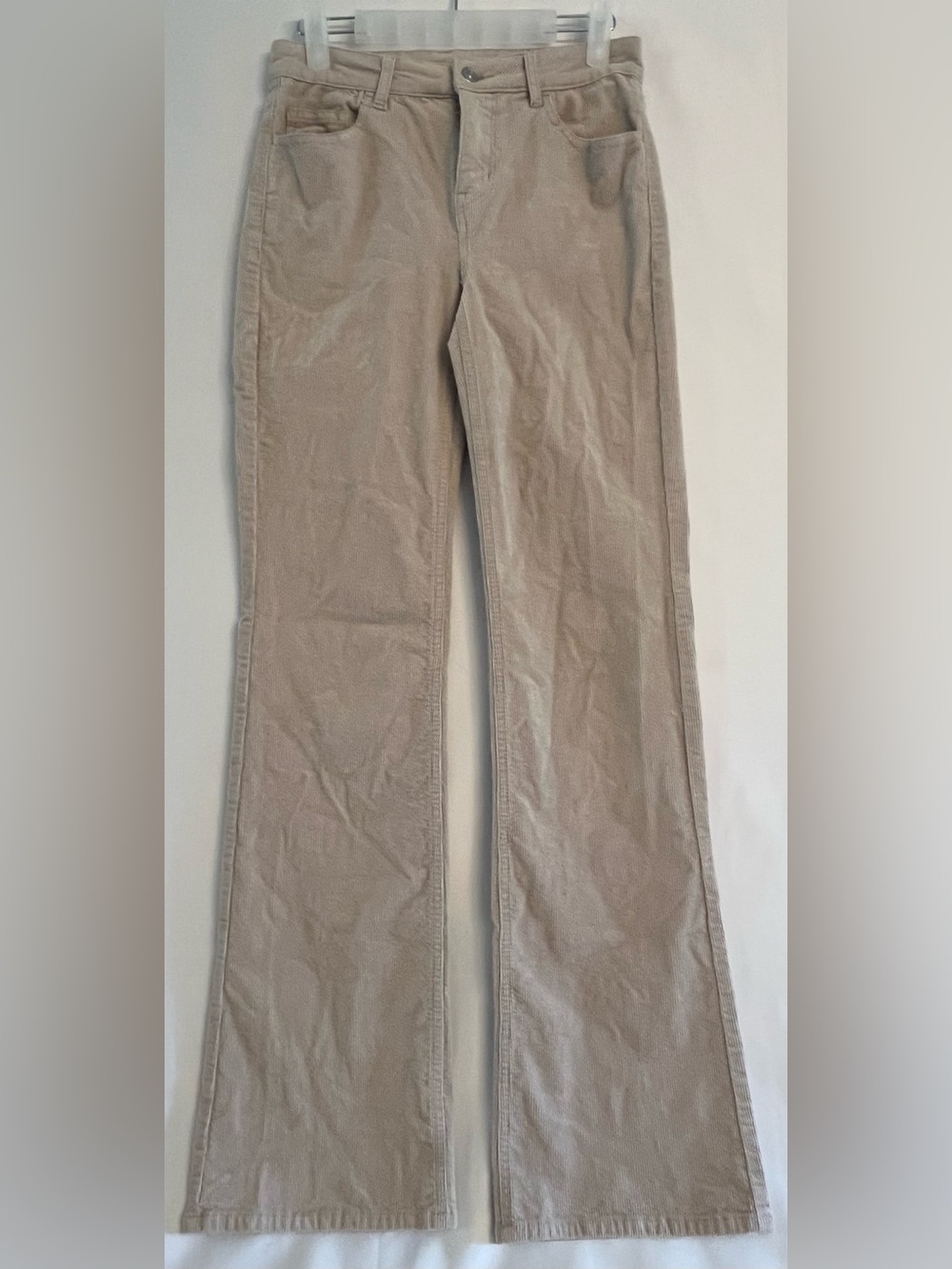 Beige Corduroy Flare Pants Neutrals Size 2